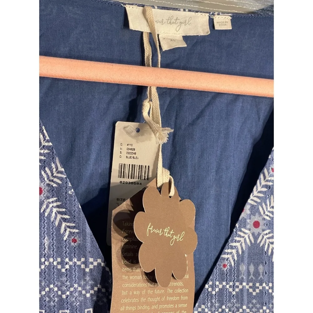 Anthropologie Forever That Girl Embroidered Smocked Blouse NWT Size XL - Picture 7 of 15